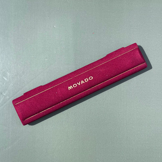 ORIGINAL MOVADO PEN PRESENTATION BOX – BURGUNDY VELVET