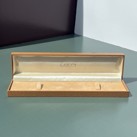 VINTAGE GUCCI ORIGINAL WATCH PRESENTATION BOX – WOOD GRAIN FINISH