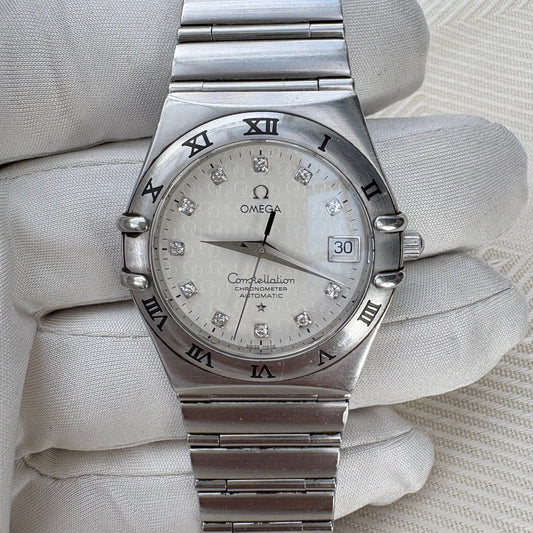 OMEGA CONSTELLATION AUTOMATIC CHRONOMETER OMEGA DIAMONDS SWISS PREOWNED WATCH