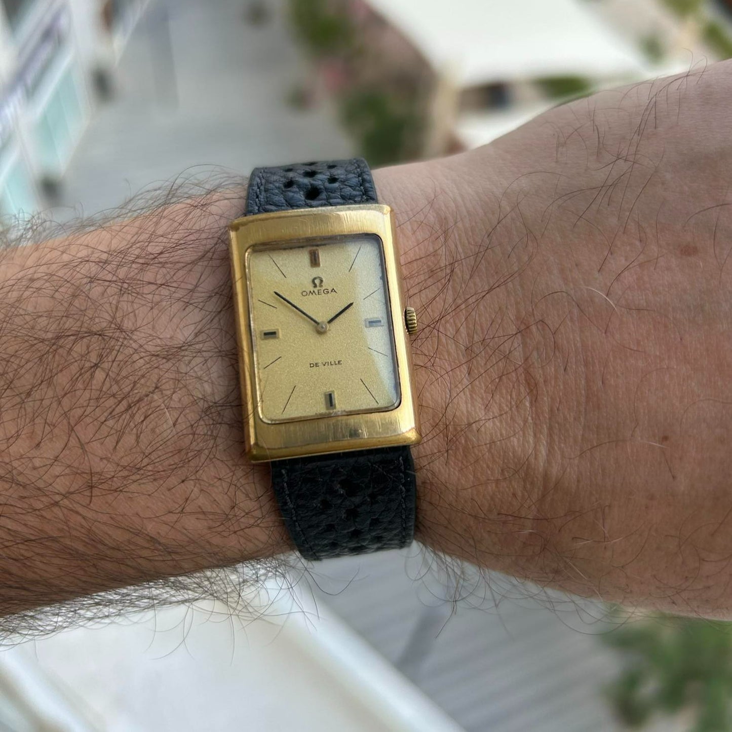 OMEGA DE VILLE TANK GOLD PLATED MANUEL WINDING 1970s SWISS