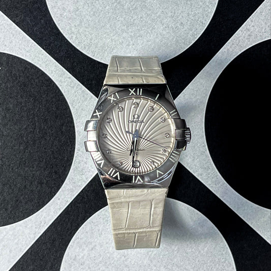 OMEGA CONSTELLATION SUPER NOVA DIAL QUARTZ SWISS PRELOVED STEEL WATCH