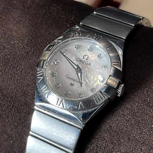 OMEGA CONSTELLATION DIAMONDS QUARTZ SWISS PRELOVED WATCH