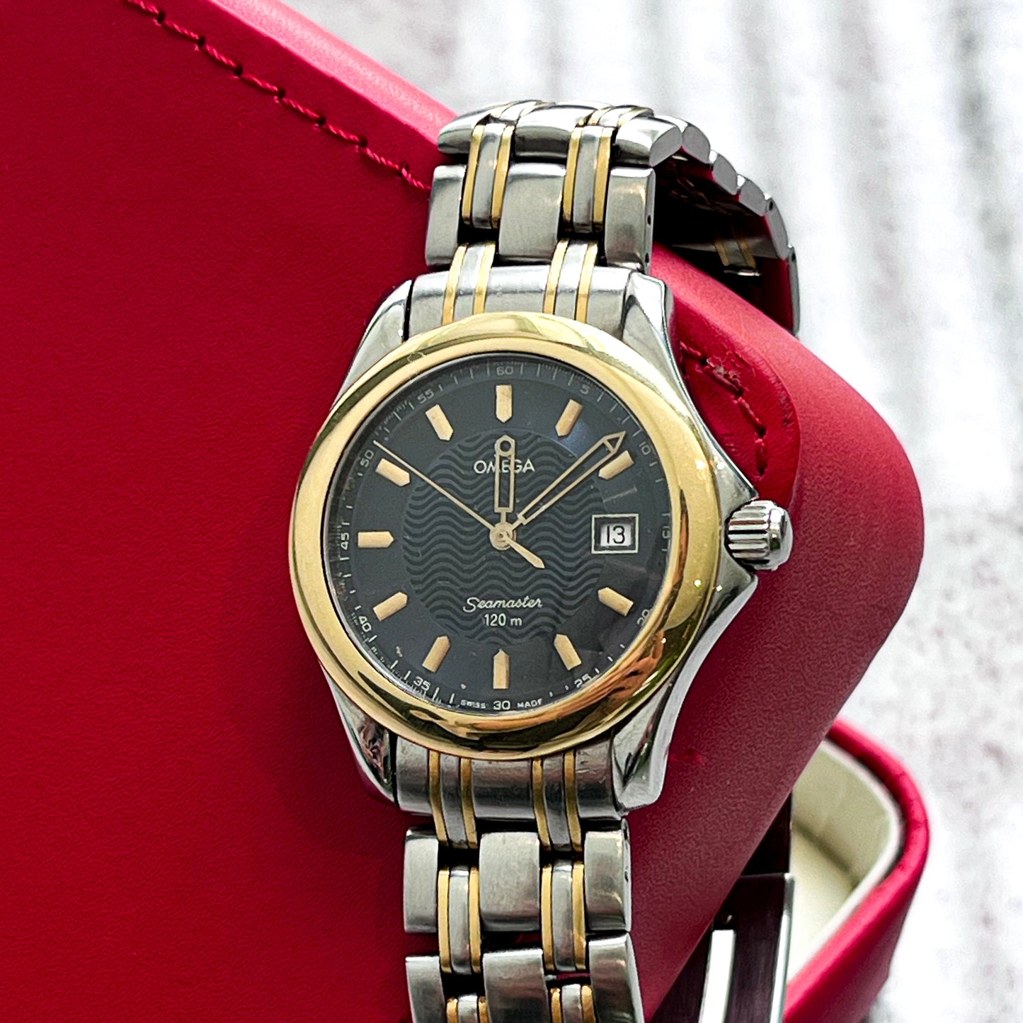 OMEGA SEAMASTER 120M TWO TONE QUARTZ SWISS PREOWNED WATCH