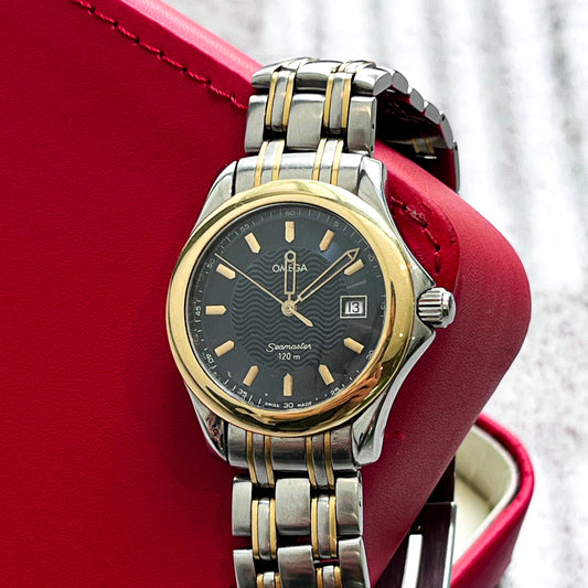 OMEGA SEAMASTER 120M TWO TONE QUARTZ SWISS PREOWNED WATCH