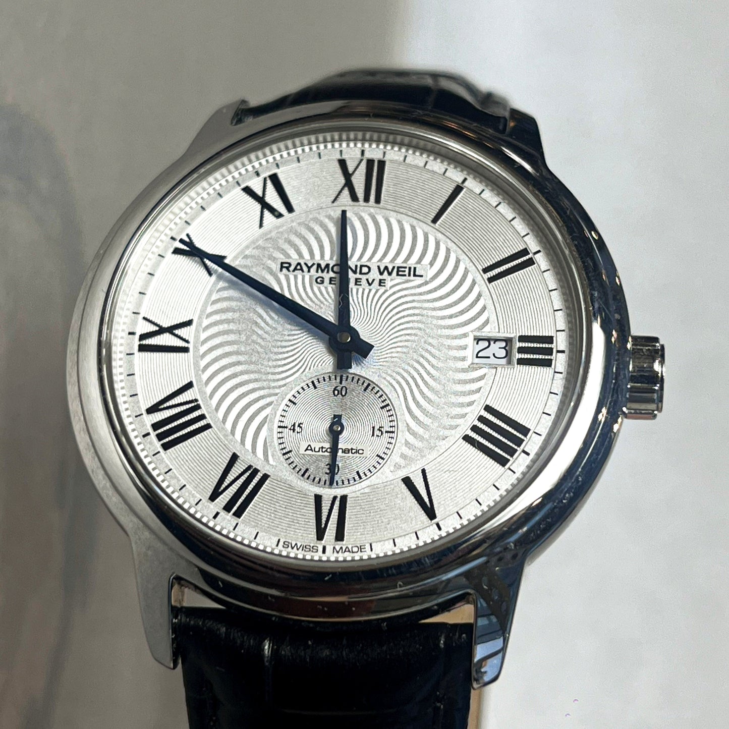 RAYMOND WEIL MAESTRO AUTOMATIC SWISS PRELOVED STEEL WATCH