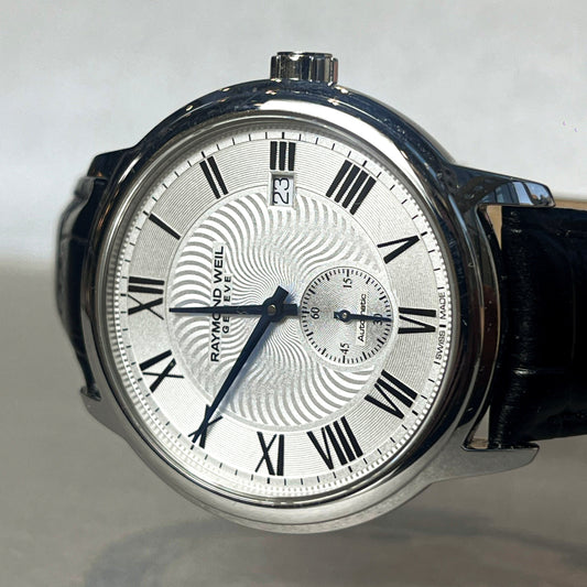 RAYMOND WEIL MAESTRO AUTOMATIC SWISS PRELOVED STEEL WATCH