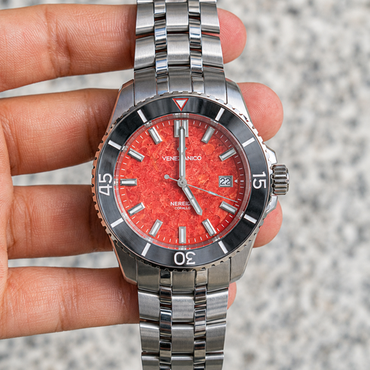 VENEZIANICO NEREIDE CORALLO AUTOMATIC SWISS PREUSED WATCH