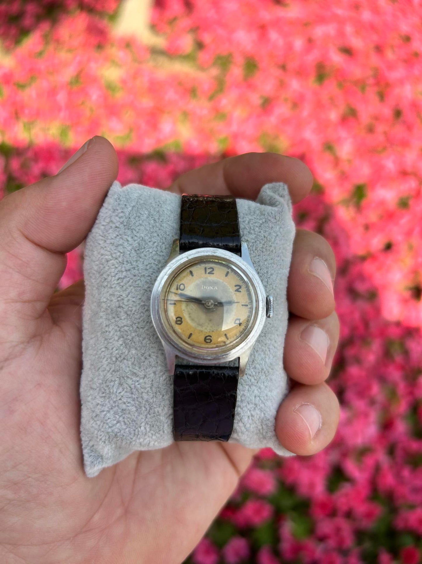 DOXA MILITARY MANUEL WINDING PATINA 1950s SWISS