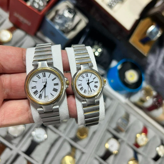 DUNHILL PAIR LADY & GENT QUARTZ SWISS