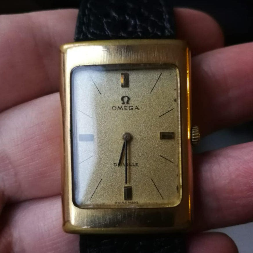 OMEGA DE VILLE TANK GOLD PLATED MANUEL WINDING 1970s SWISS