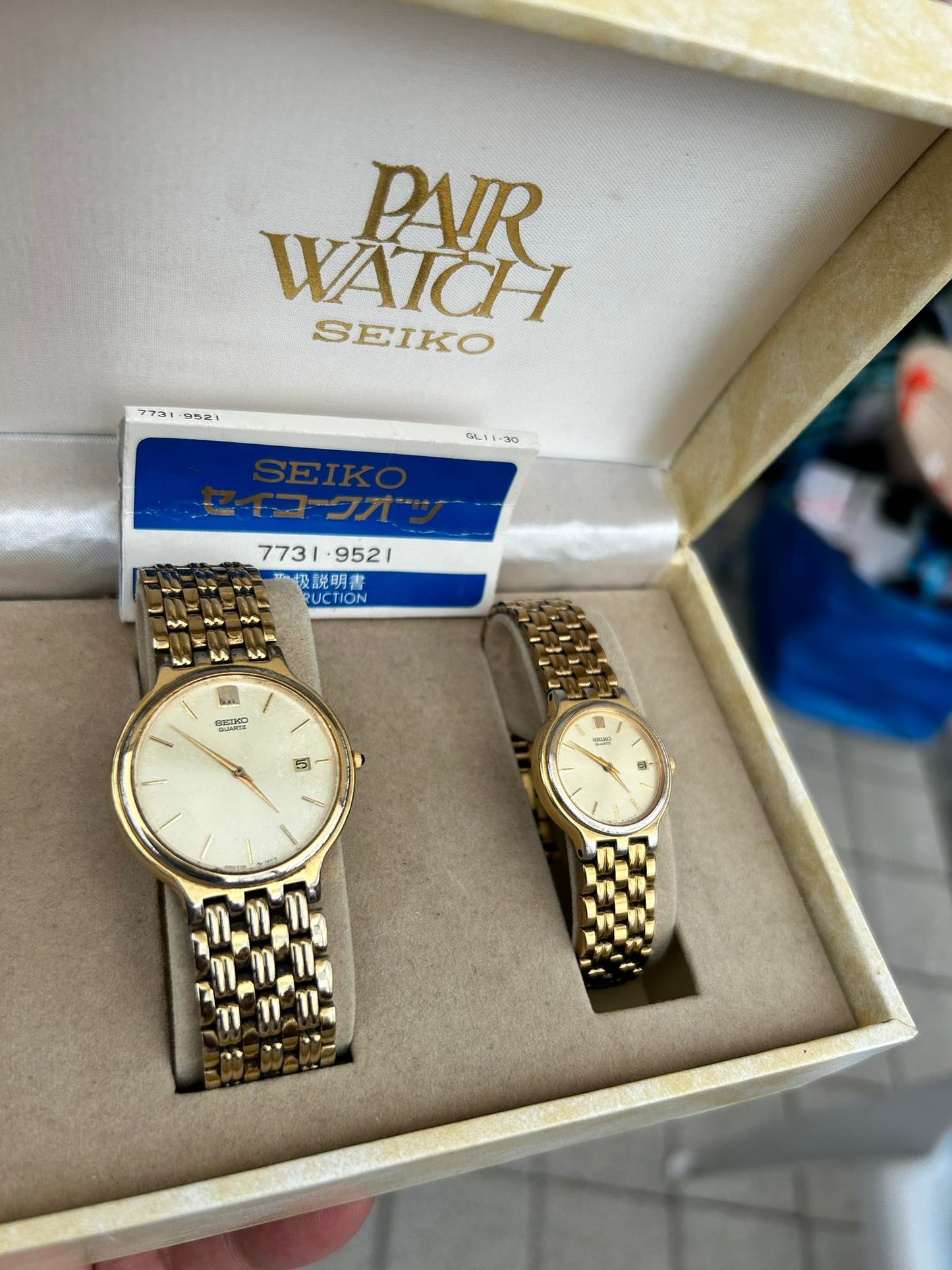 SEIKO LADY AND GENTS PAIR WATCHES VINTAGE 1980s QUARTZ JAPAN